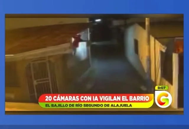 Noticiero: 20 cámaras con inteligencia artificial vigilan el barrio El Bajillo de Río Segundo, Alajuela